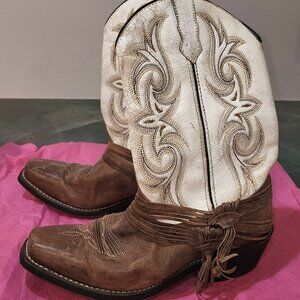 Womens Laredo Myra Cowboy Western Boots distressed size 8M